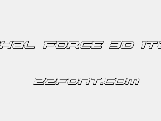 Lethal Force 3D Italic
