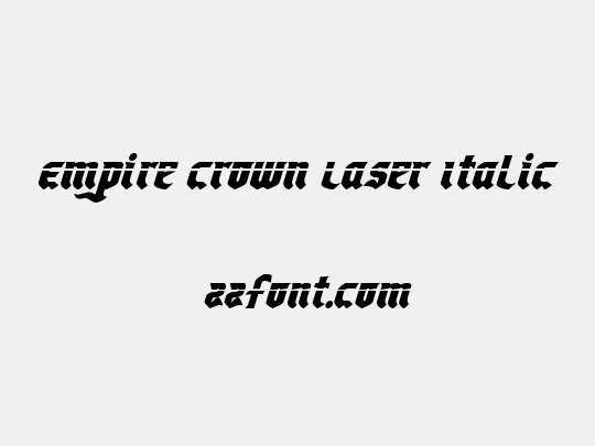 Empire Crown Laser Italic