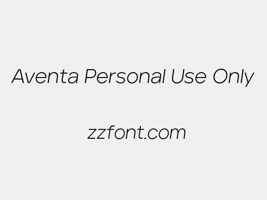 Aventa Personal Use Only