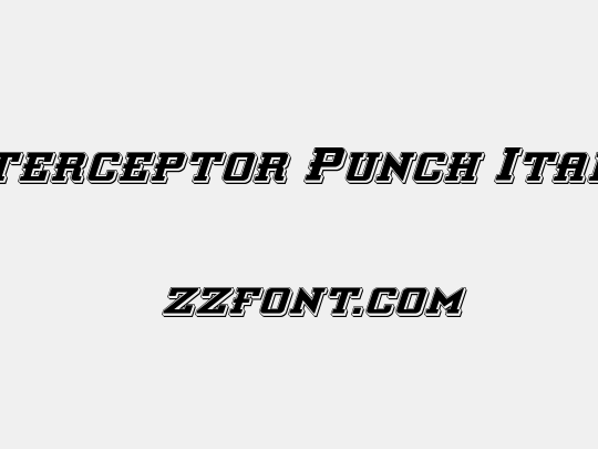 Interceptor Punch Italic