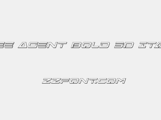 Free Agent Bold 3D Italic