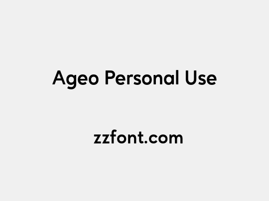 Ageo Personal Use