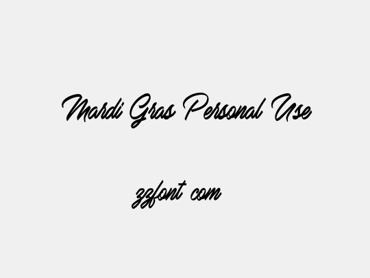 Mardi Gras Personal Use