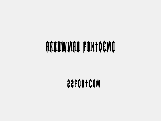 ARROWMAN FONTDEMO