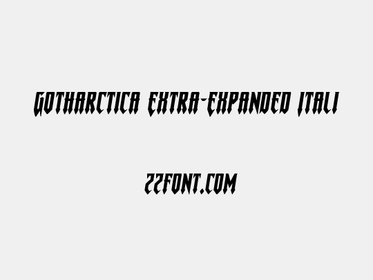 Gotharctica Extra-Expanded Italic