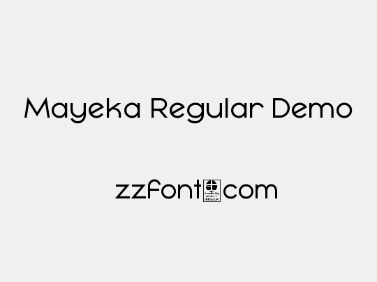 Mayeka Regular Demo