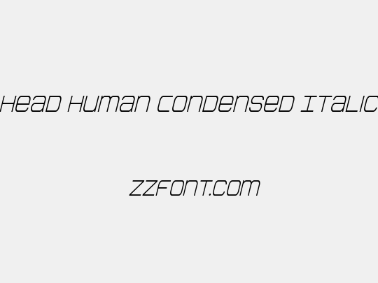 Head Human Condensed Italic