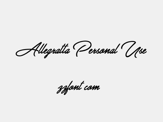 Allegratta Personal Use