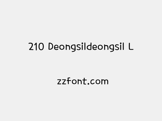 210 Deongsildeongsil L