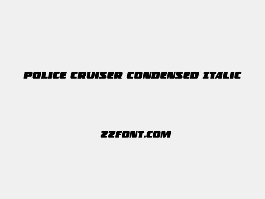 Police Cruiser Condensed Italic