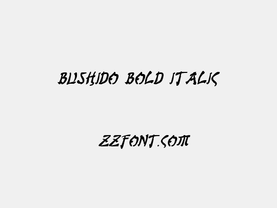 Bushido Bold Italic