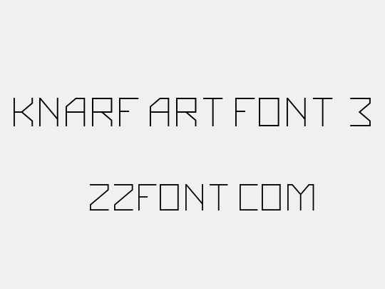 Knarf Art Font 3