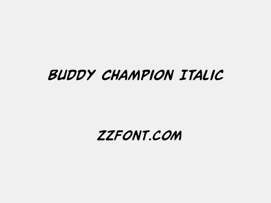 Buddy Champion Italic