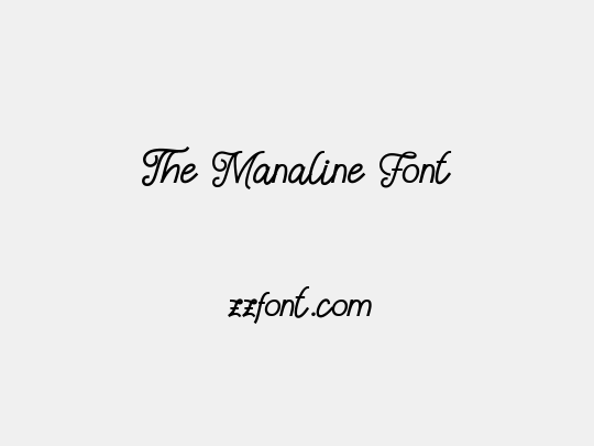 The Manaline Font