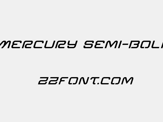 Miracle Mercury Semi-Bold Expanded Italic
