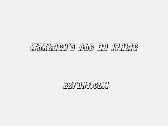 Warlock's Ale 3D Italic