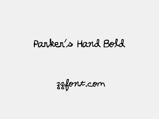 Parker's Hand Bold