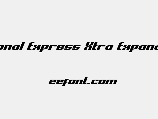 National Express Xtra Expanded Italic