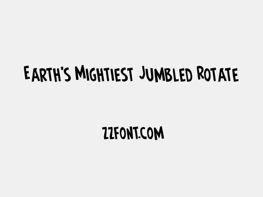 Earth's Mightiest Jumbled Rotated