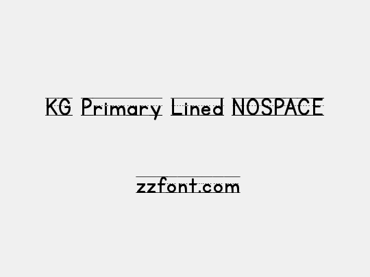 KG Primary Lined NOSPACE