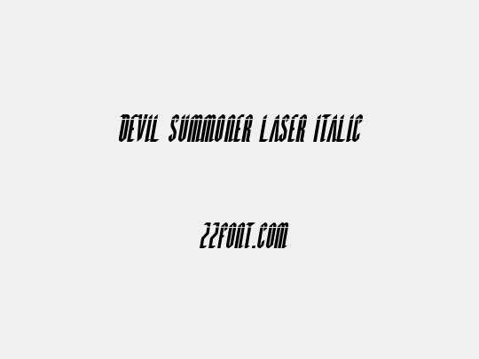 Devil Summoner Laser Italic