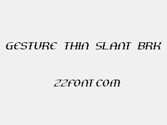 Gesture Thin Slant BRK