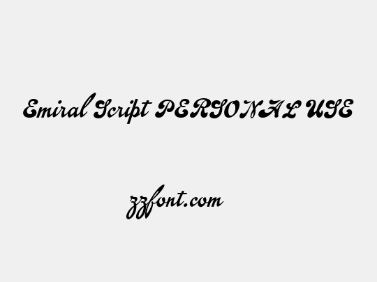Emiral Script PERSONAL USE