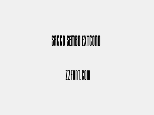 Sacco SemBd ExtCond 