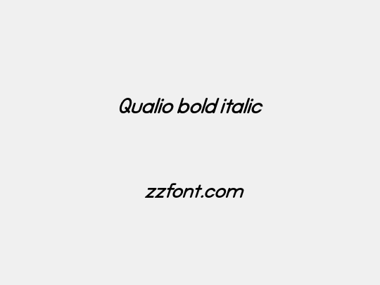 Qualio bold italic