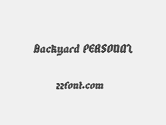 Backyard PERSONAL