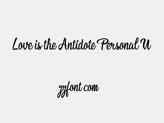 Love is the Antidote Personal U