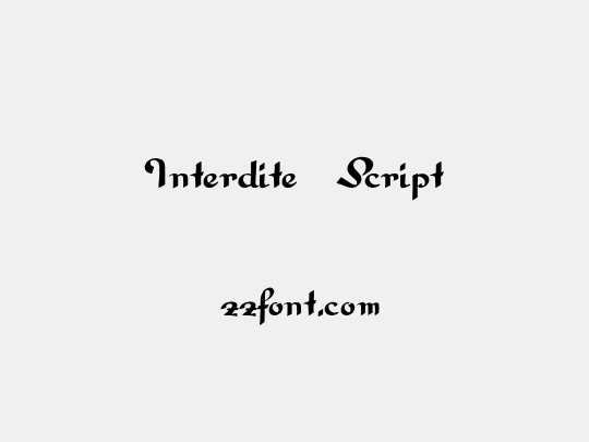 Interdite Script
