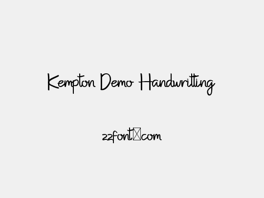 Kempton Demo Handwritting