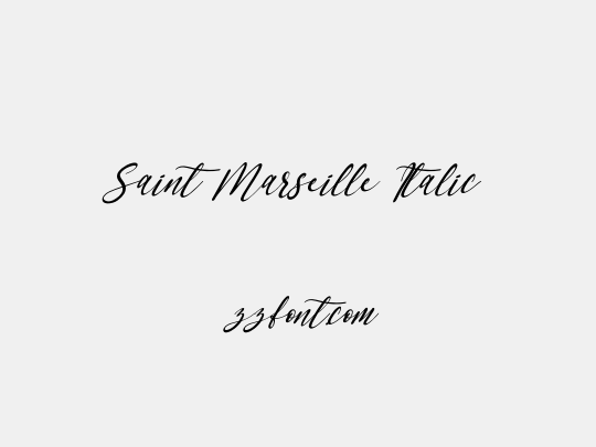 Saint Marseille Italic