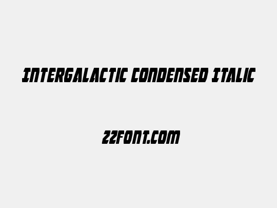 Intergalactic Condensed Italic