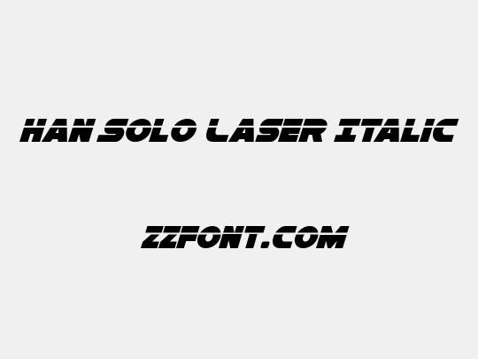 Han Solo Laser Italic