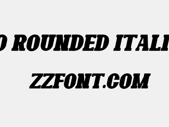 Bonaro Rounded Italic Demo