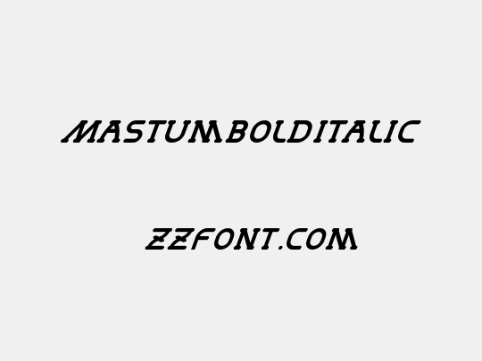 MastumBoldItalic
