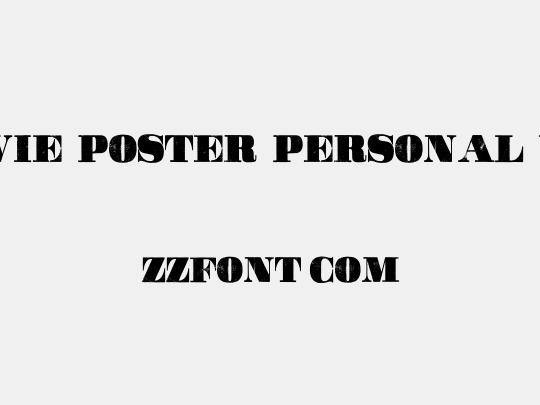 Movie Poster Personal Use