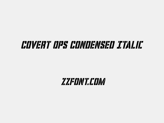 Covert Ops Condensed Italic