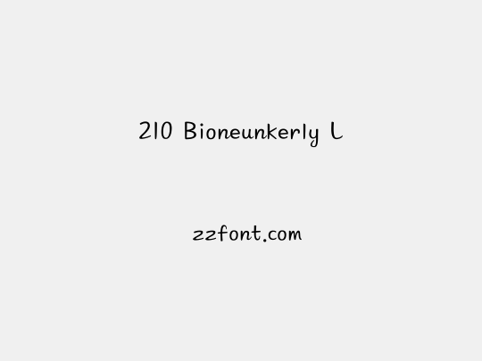 210 Bioneunkerly L