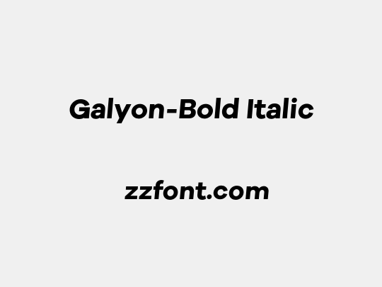 Galyon-Bold Italic