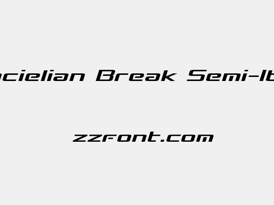 Concielian Break Semi-Italic