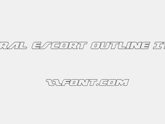Federal Escort Outline Italic