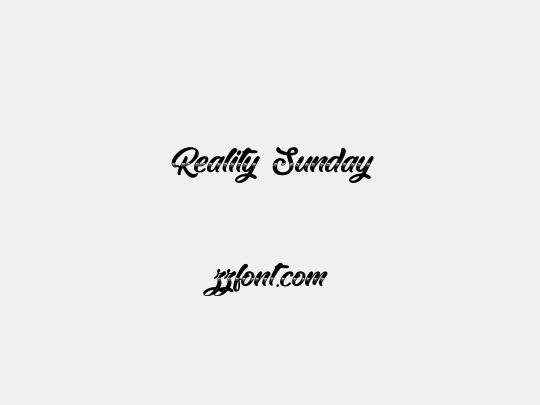 Reality Sunday