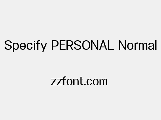 Specify PERSONAL Normal
