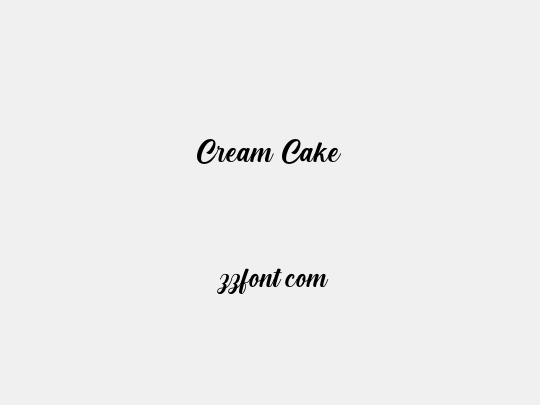 Cream Cake