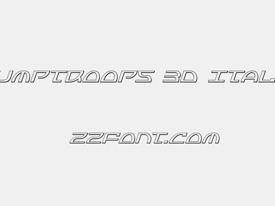 Jumptroops 3D Italic