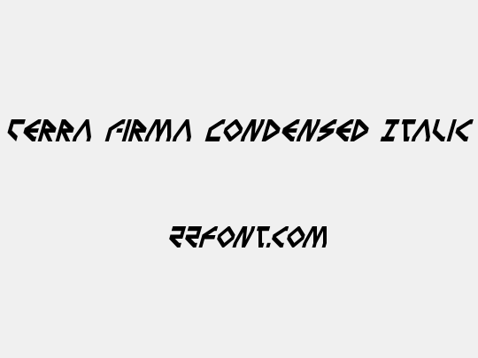 Terra Firma Condensed Italic