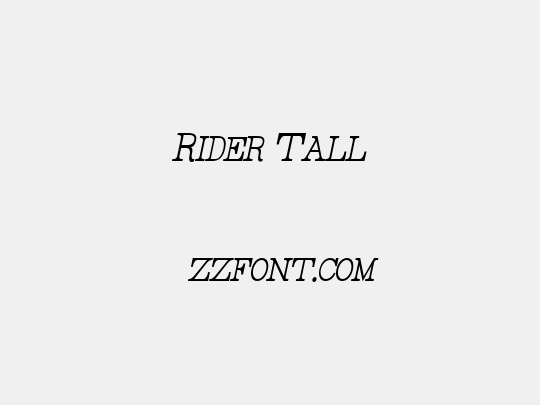 Rider Tall